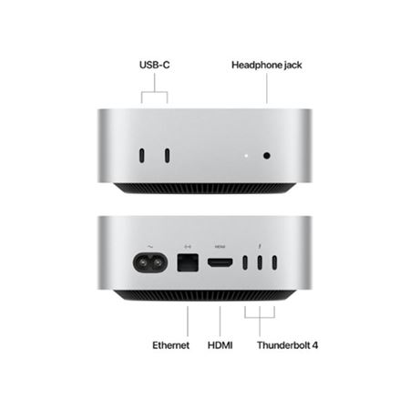 Picture of Apple Mac Mini: Apple M4 Chip with 10-core CPU and 10-core GPU, 24GB, 512GB SSD