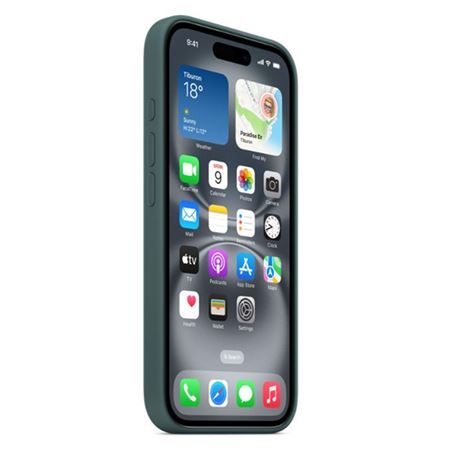 Picture of Apple iPhone 16 Silicone Case with MagSafe - Lake Green