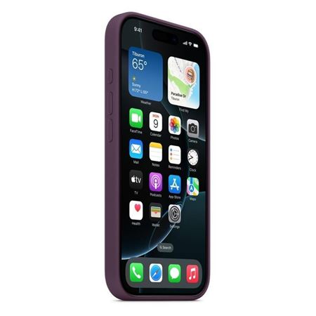 Picture of Apple iPhone 16 Pro Silicone Case with MagSafe - Plum