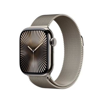 Picture of Apple Watch Series 12 GPS + Cellular 46mm Natural Titanium Case with Natural Milanese Loop - S/M