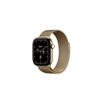 Picture of Apple Watch Series 12 GPS + Cellular 46mm Radiant Gold Titanium Case with Radiant Gold Milanese Loop - M/L