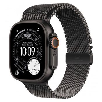 Picture of Apple Watch Ultra 4 GPS + Cellular 49mm Black Titanium Case with Black Titanium Milanese Loop - S