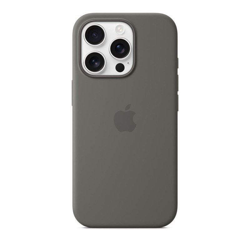 Apple iPhone 16 Pro Silicone Case with MagSafe - Stone Gray | Web Direct