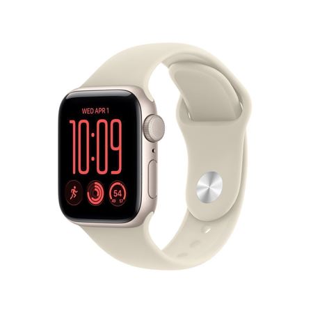Picture of Apple Watch SE 3 GPS 40mm Starlight Aluminium Case with Sand Sport Band - M/L