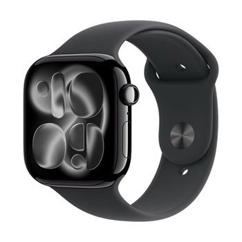 Picture of Apple Watch Series 11 GPS 42mm Jet Black Aluminium Case with Black Sport Band - S/M