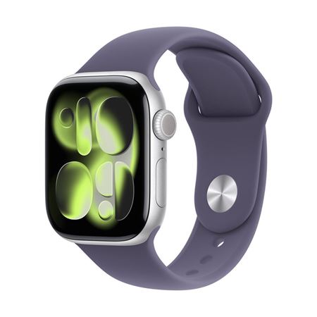 Picture of Apple Watch Series 11 GPS + Cellular 42mm Silver Aluminium Case with Purple Fog Sport Band - S/M