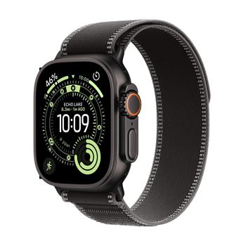 Picture of Apple Watch Ultra 3 GPS + Cellular 49mm Black Titanium Case with Black/Charcoal Trail Loop - M/L