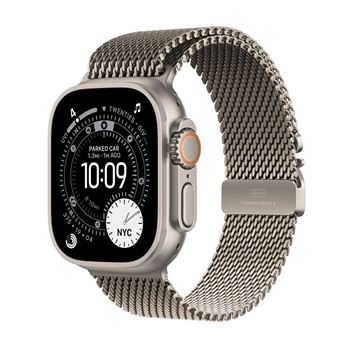 Picture of Apple Watch Ultra 3 GPS + Cellular 49mm Natural Titanium Case with Natural Titanium Milanese Loop - Small