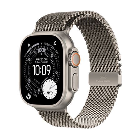Picture of Apple Watch Ultra 3 GPS + Cellular 49mm Natural Titanium Case with Natural Titanium Milanese Loop - Medium