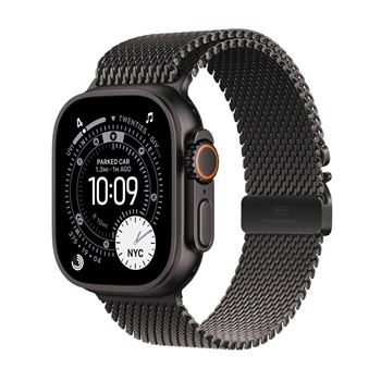 Picture of Apple Watch Ultra 3 GPS + Cellular 49mm Black Titanium Case with Black Titanium Milanese Loop - Small