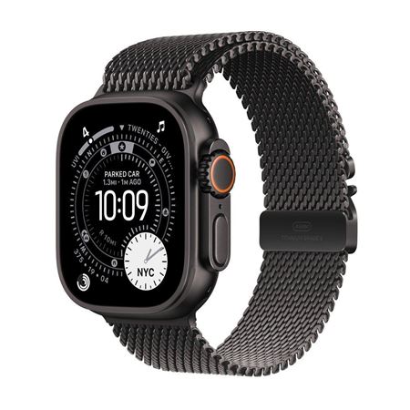 Picture of Apple Watch Ultra 3 GPS + Cellular 49mm Black Titanium Case with Black Titanium Milanese Loop - Large