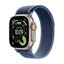 Picture of Apple Watch Ultra 3 GPS + Cellular 49mm Natural Titanium Case with Blue/Bright Blue Trail Loop - M/L