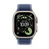 Picture of Apple Watch Ultra 3 GPS + Cellular 49mm Natural Titanium Case with Blue/Bright Blue Trail Loop - M/L
