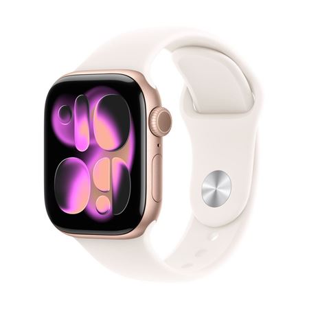 Picture of Apple Watch Series 11 GPS 42mm Rose Gold Aluminium Case with Light Blush Sport Band - M/L