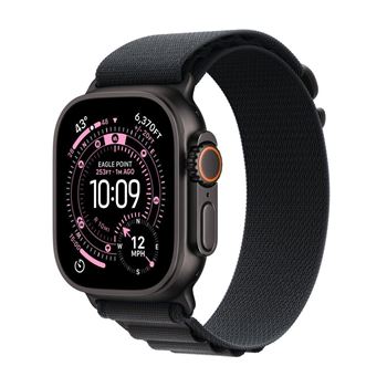 Picture of Apple Watch Ultra 3 GPS + Cellular 49mm Black Titanium Case with Black Alpine Loop - Small