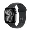 Picture of Apple Watch Series 11 GPS 42mm Jet Black Aluminium Case with Black Sport Band - M/L