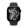 Picture of Apple Watch Series 11 GPS 42mm Jet Black Aluminium Case with Black Sport Band - M/L