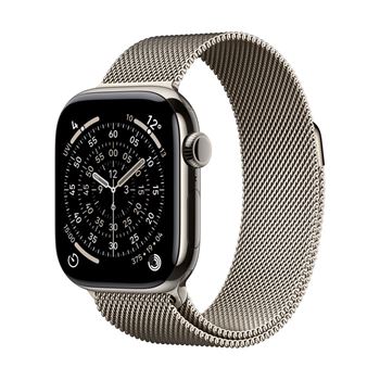 Picture of Apple Watch Series 11 GPS + Cellular 46mm Natural Titanium Case with Natural Milanese Loop - S/M