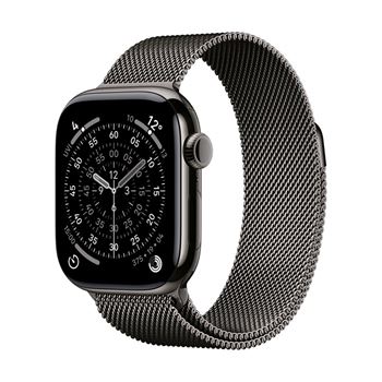 Picture of Apple Watch Series 11 GPS + Cellular 46mm Slate Titanium Case with Slate Milanese Loop - S/M