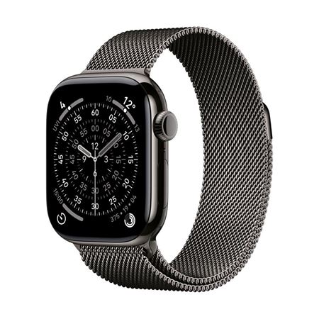 Picture of Apple Watch Series 11 GPS + Cellular 42mm Slate Titanium Case with Slate Milanese Loop