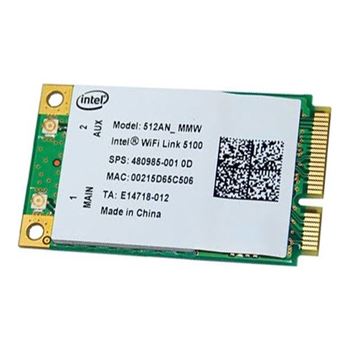 Picture of Intel Wireless WiFi Link 5100 IEEE 802.11a/b/g/Draft-N Network Mini PCIe Laptop Wireless Card -  PCIe* Mini Card