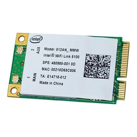 Picture of Intel Wireless WiFi Link 5100 IEEE 802.11a/b/g/Draft-N Network Mini PCIe Laptop Wireless Card -  PCIe* Mini Card