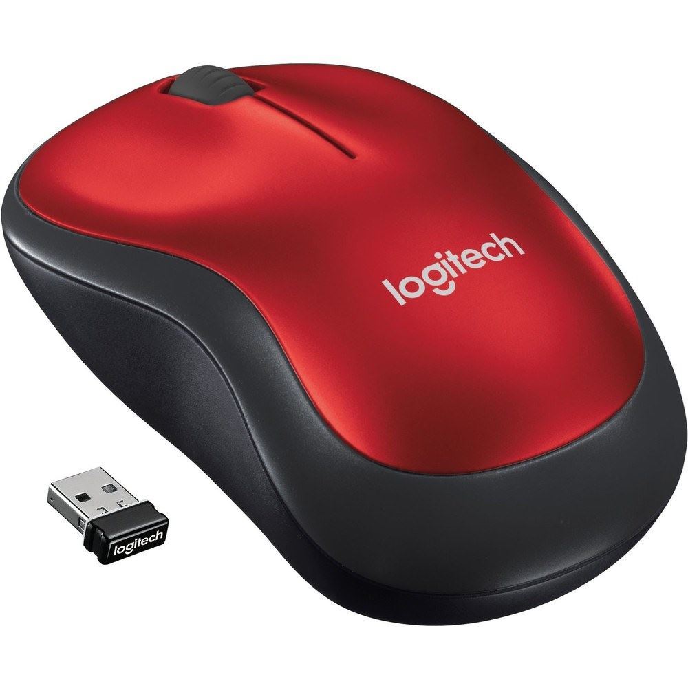 Logitech M185 Wireless Mouse Red | Web Direct