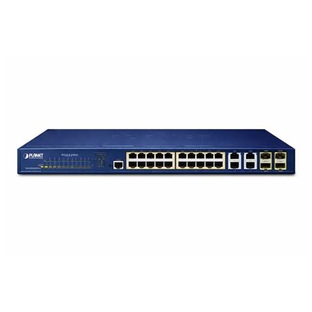 Planet 24-Port 10/100/1000T 802.3at PoE + 4-Port Gigabit TP/SFP Combo Managed Switch GS-4210-24P4C