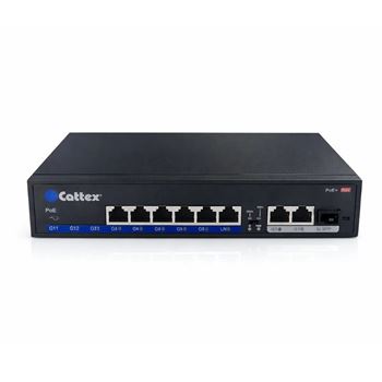 Cattex 8 Port 1GE PoE Switch with 2 x RJ45 1GE and 1 x 1GE SFP Uplink CTX0008PFD