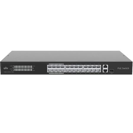 Uniview 24 Port 10/100 PoE Cloud Managed Switch with 1 x RJ45 1GE and 1 x RJ45/SFP 1GE Uplink NSW3000-24T1GT1GC-POE-IN