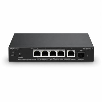 Ruijie 4-Port 2.5G Cloud Managed PoE Switch, 1 x 10G Uplink RG-ES206MG-P