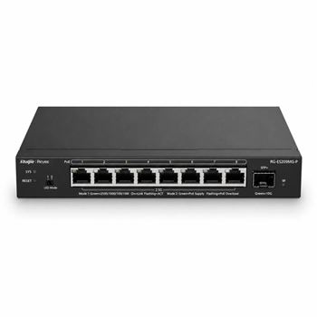 Reyee 8-Port 2.5G Cloud Managed PoE Switch, 1 x 10G Uplink RG-ES209MG-P