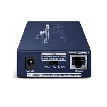 Planet Single-Port 10/100/1000Mbps Ultra PoE Splitter (12V/19V/24V) POE-172S