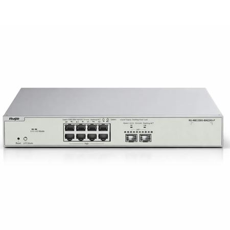 Reyee 8 Port 2.5Gbps PoE Cloud Managed Switch with 2 SFP+ 10GE Uplinks RG-NBS3300-8MG2XS-P