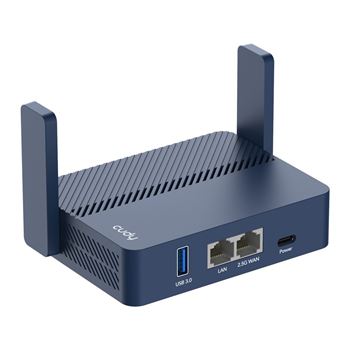Cudy AX3000 2.5G Wi-Fi 6 Mini VPN Travel Router - Navy Blue TR3000