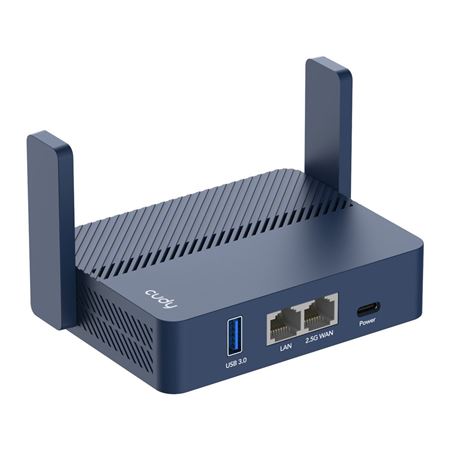 Cudy AX3000 2.5G Wi-Fi 6 Mini VPN Travel Router - Navy Blue TR3000