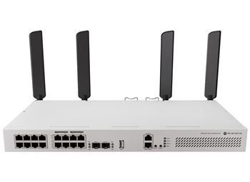 MikroTik Cloud Router Switch 16 Port with 8 PoE 150W 2SFP+ WiFi 6 CRS418-8P-8G-2S+5axQ2axQ-RM