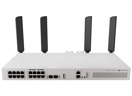 MikroTik Cloud Router Switch 16 Port with 8 PoE 150W 2SFP+ WiFi 6 CRS418-8P-8G-2S+5axQ2axQ-RM