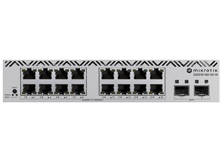 MikroTik SWoS Cloud Smart Switch 16 Port Gigabit 2 SFP+ CSS318-16G-2S+IN