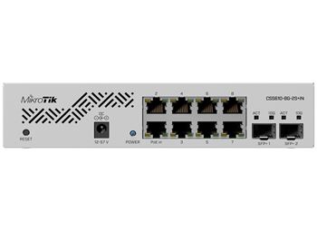 MikroTik SwOS Lite Cloud Smart Switch 8 Port Gigabit 2SFP+ PoE Input CSS610-8G-2S+IN