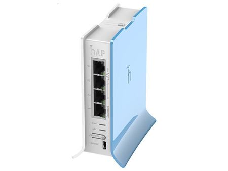 MikroTik hAP Lite Tower 4 Port Ethernet 300Mbps WiFi 4 Router RB941-2nD-TC
