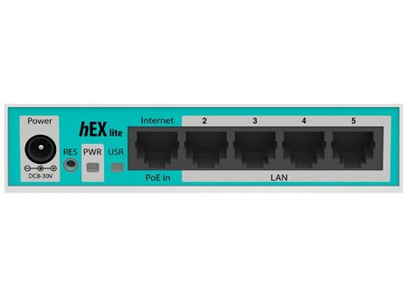 MikroTik hEX Lite 5 Port Ethernet Desktop Router RB750r2