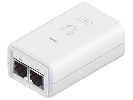Ubiquiti Gigabit PoE Adapter 24V 24W with No Cable POE-24-24W-G-WH