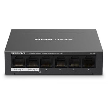 Mercusys MS106LP 6-Port 10/100Mbps Desktop Switch with 4-Port PoE+