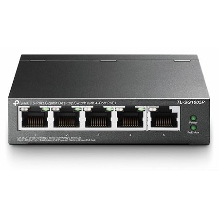 TP-Link TL-SG1005P 5-Port Gigabit Desktop Switch with 4-Port PoE+