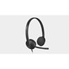 Logitech H340 USB Computer Headset - Black