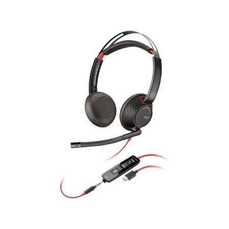 Poly Blackwire 5220 Stereo USB-A Wired Headset - Black