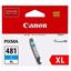 Picture of Canon Ink Cartridge CLI-481 H/yield Cyan