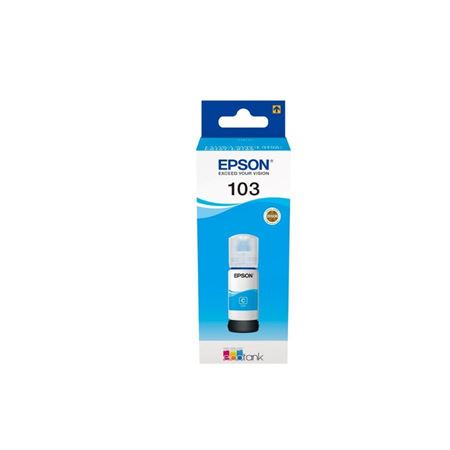 Picture of Epson 103 EcoTank Cyan Ink Bottle 65ml, 6,500 pages
