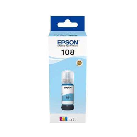 Picture of Epson 108 EcoTank Light Cyan Ink Bottle 70ml